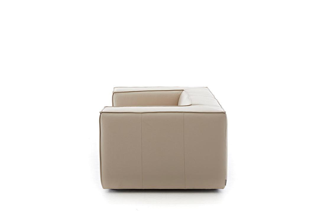 W.SCHILLIG Loveseat around-the-block 18050 M80 Leder Z59/20 eisgrau