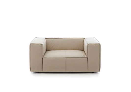 W.SCHILLIG Loveseat around-the-block 18050 M80 Leder Z59/20 eisgrau