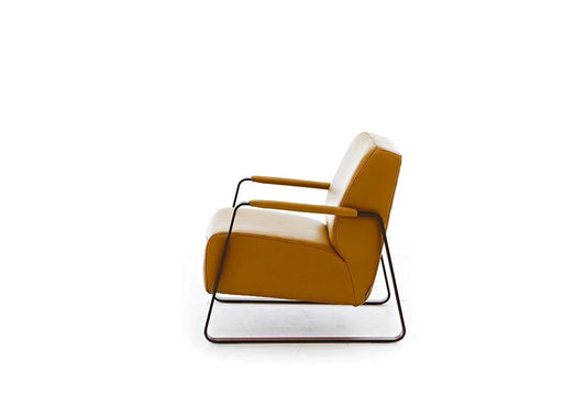 W.SCHILLIG Sessel quadroo 17350 ME Leder Z69/52 kurkuma - Komfortmöbel24