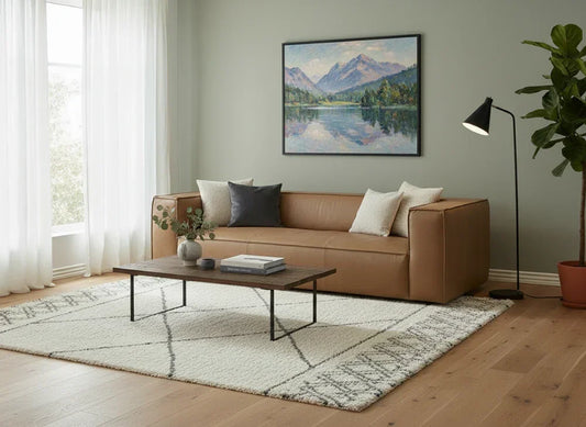 W.SCHILLIG Sofa around-the-block 18050 N100 Leder Z69/21 fango