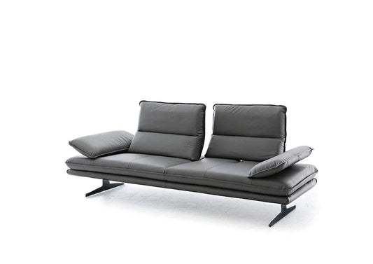 W.SCHILLIG Sofa broadway 16777 NL80 Leder Z75/95 anthracite - Komfortmöbel24