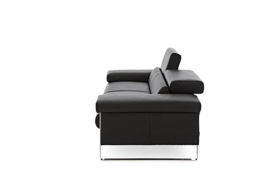 W.SCHILLIG Sofa finn 20974 N70 Leder Z59/99 schwarz - Komfortmöbel24