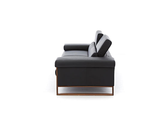 W.SCHILLIG Sofa finn 20974 N80 Leder Z59/99 schwarz - Komfortmöbel24