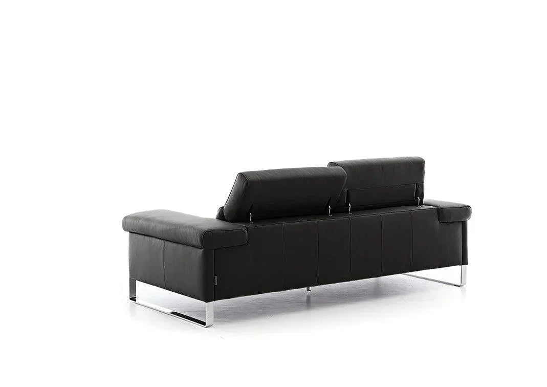 W.SCHILLIG Sofa finn 20974 N80 Leder Z59/99 schwarz - Komfortmöbel24