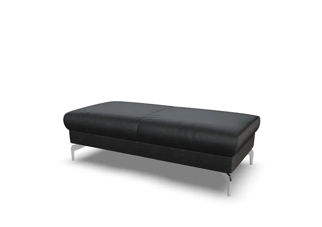 W.SCHILLIG Bundle Longchair piedroo plus 21156 (B=323 cm) Leder Z77/55 zartbitter inkl. Hocker G140