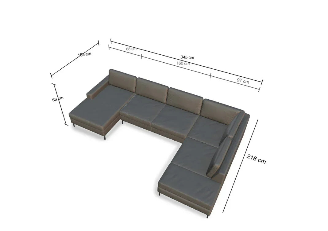 W.SCHILLIG Ecksofa aleXx 22850 Leder Z77/20 cloud