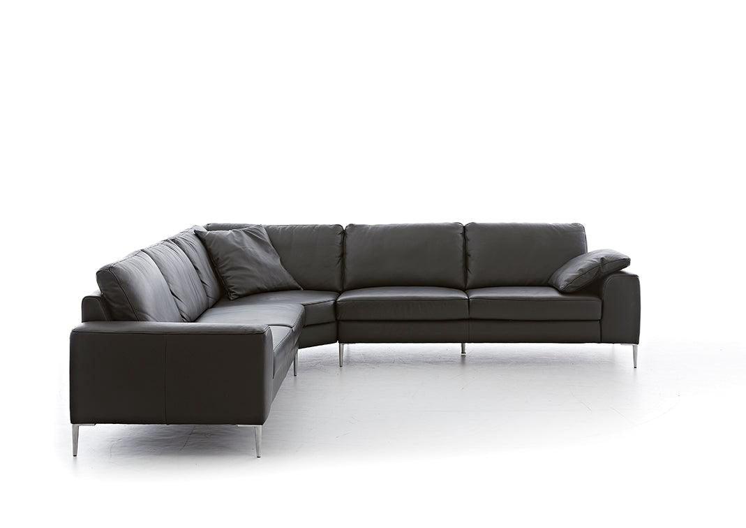 W.SCHILLIG Ecksofa aleXx 22850 Leder Z77/55 zartbitter - Komfortmöbel24