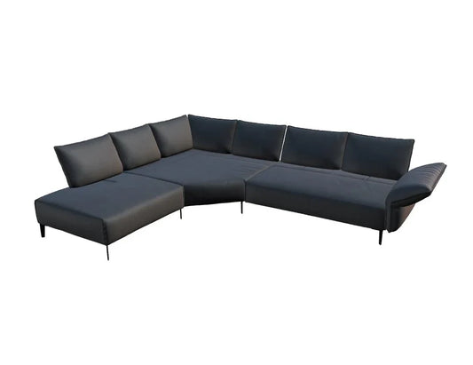 W.SCHILLIG Ecksofa bonnie 16660 Leder Z77/95 graphite - Komfortmöbel24