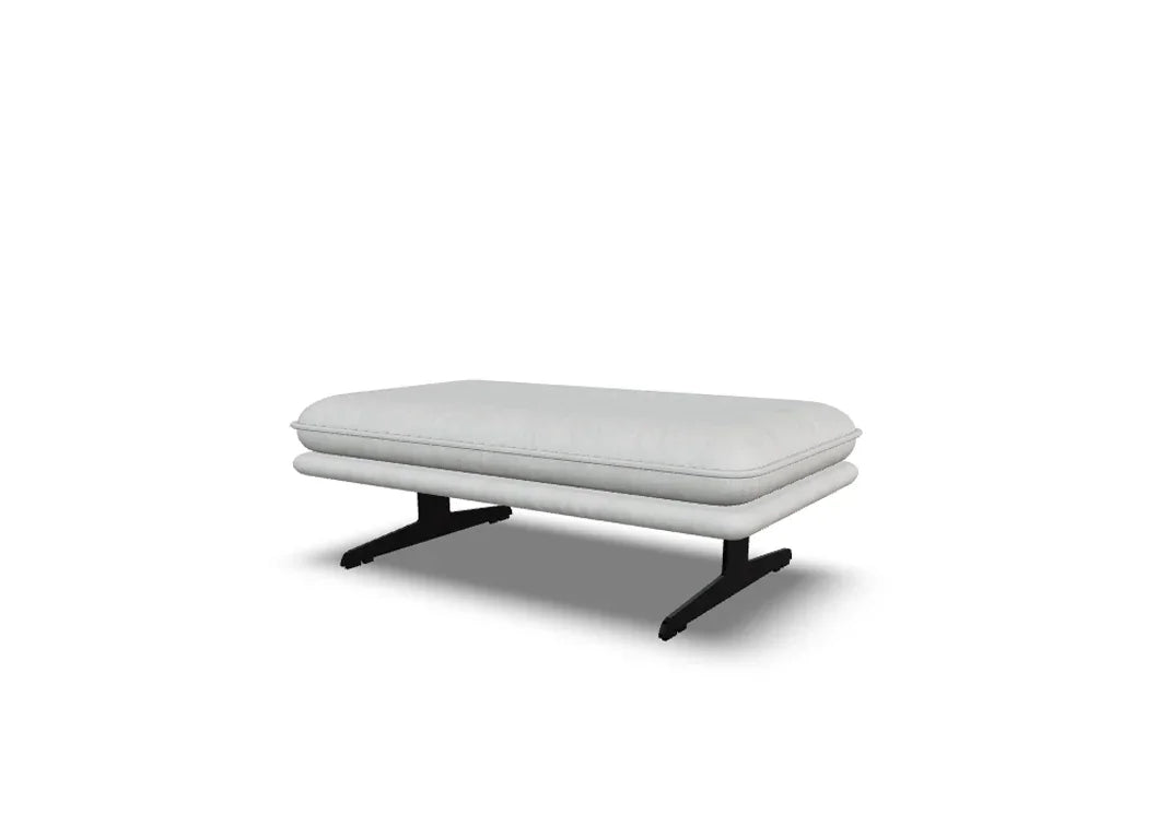 W.SCHILLIG Hocker broadway 16777 G120 Leder Z77/42 bianco