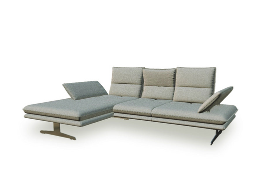 W.SCHILLIG Longchair broadway 16777 (B=271 cm) Stoff S22/22 steel