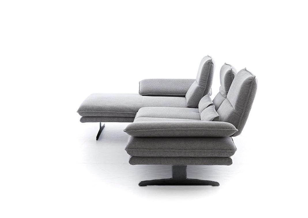 W.SCHILLIG Longchair broadway 16777 (B 291 cm) Stoff R66/22 dolphin ohne Kissen - Komfortmöbel24