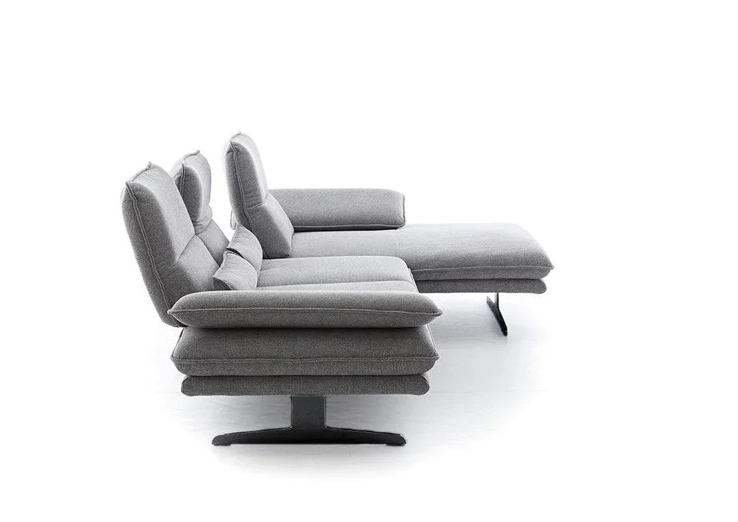 W.SCHILLIG Longchair broadway 16777 (B 291 cm) Stoff R66/22 dolphin ohne Kissen - Komfortmöbel24