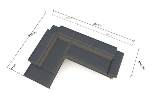 W.SCHILLIG Ecksofa finn 20974 Stoff S37/21 grey + KF1452 - Komfortmöbel24