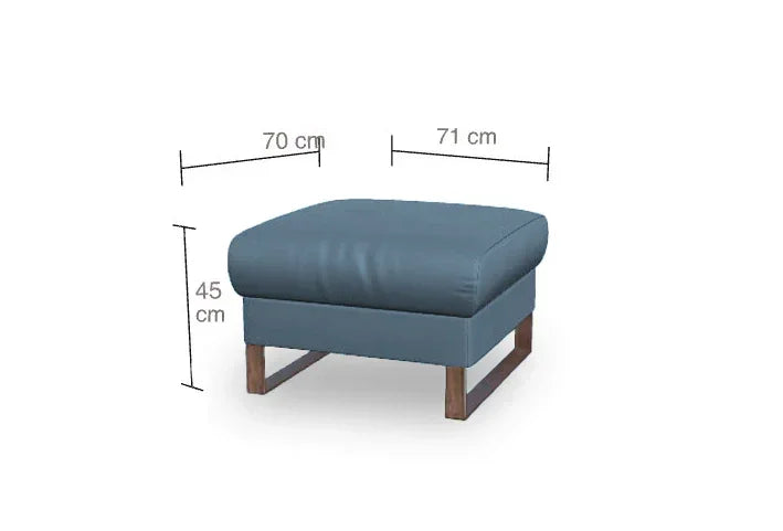 W.SCHILLIG Hocker finn 20974 G70 Leder Z73/27 light blue - Komfortmöbel24