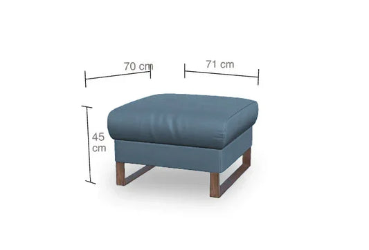 W.SCHILLIG Hocker finn 20974 G70 Leder Z73/27 light blue - Komfortmöbel24