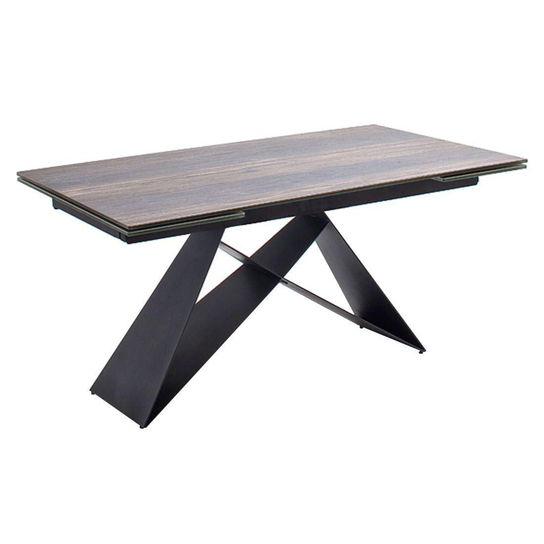 MCA ausziehbarer Esszimmertisch «kobe» Keramik mit Sicherheitsglas 160-240x90 cm - Komfortmöbel24
