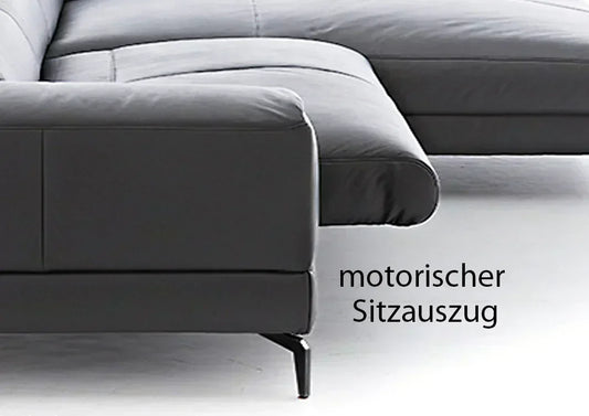 W.SCHILLIG Longchair piedroo plus 21156 (B=303 cm) Leder Z59/20 eisgrau Neu! - Komfortmöbel24