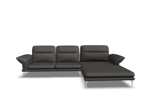 W.SCHILLIG Longchair olivia 24670 (B=323 cm) Stoff V52/95 anthracite