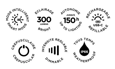 LES JARDINS LED-Solartischleuchte TINKA - Komfortmöbel24