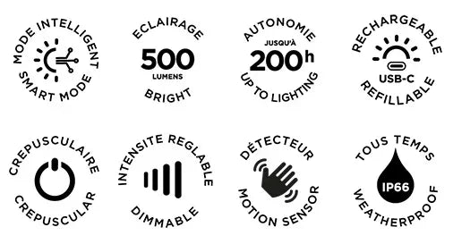 LES JARDINS LED-Solarbodenleuchte Blade - Komfortmöbel24