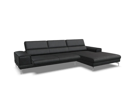 W.SCHILLIG Longchair piedroo plus 21156 (B=323 cm) Leder Z77/55 zartbitter