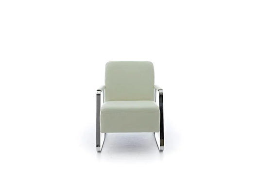 W.SCHILLIG Sessel quadroo 17350 ME Leder Z73/43 cream white - Komfortmöbel24