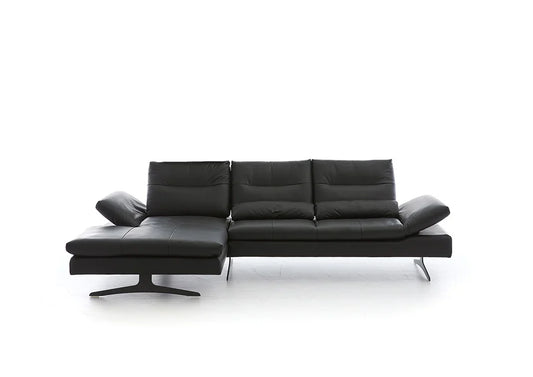 W.SCHILLIG Longchair seventy5 16741 (B=312 cm) Leder Z59/99 schwarz