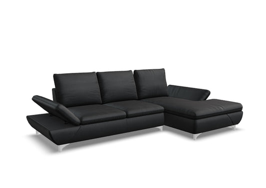 W.SCHILLIG Longchair taoo 15278 (B=314 cm) Leder Z73/99 nachtschwarz