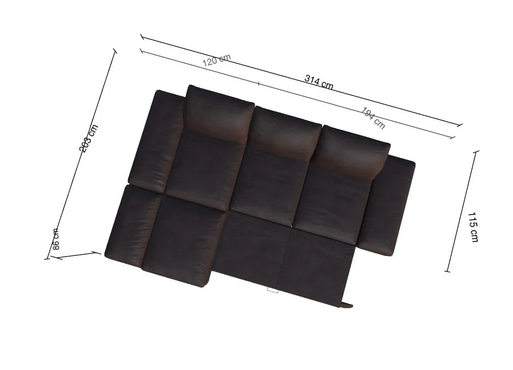 W.SCHILLIG Longchair taoo 15278 Leder Z77/54 macchiato - Komfortmöbel24