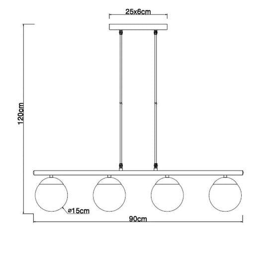 LED Hängeleuchte Metall schwarz - Komfortmöbel24