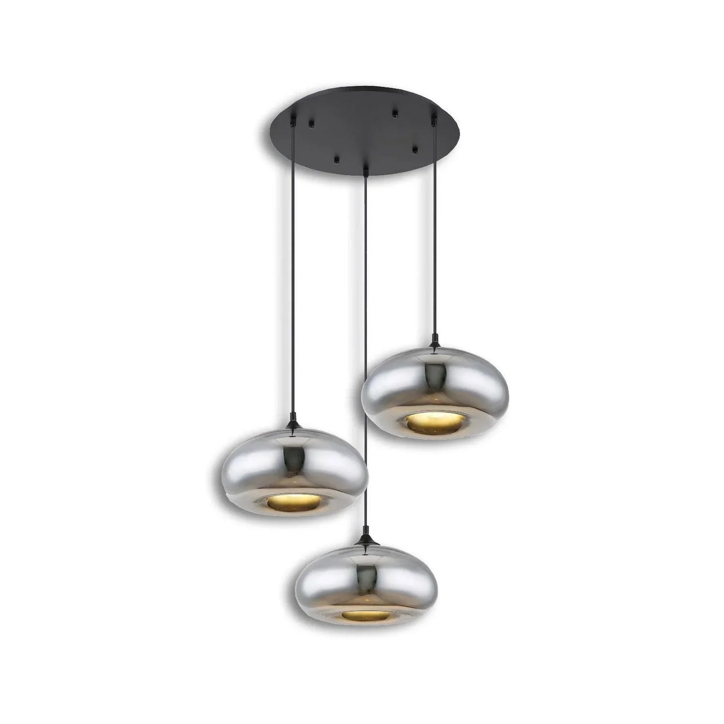 LED Hängeleuchte Metall schwarz - Komfortmöbel24