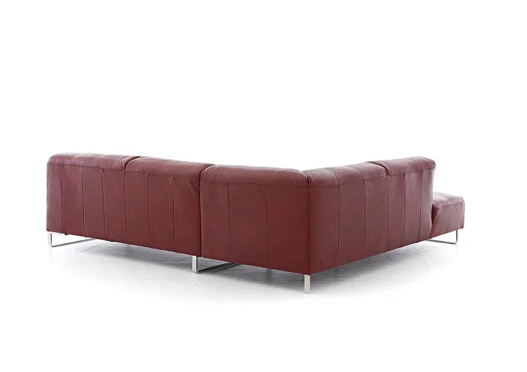 W.SCHILLIG Ecksofa alessiio 20550 Leder Z75/12 merlot - Komfortmöbel24