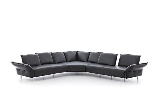W.SCHILLIG Ecksofa bonnie 16660 Leder Z77/99 black pearl - Komfortmöbel24