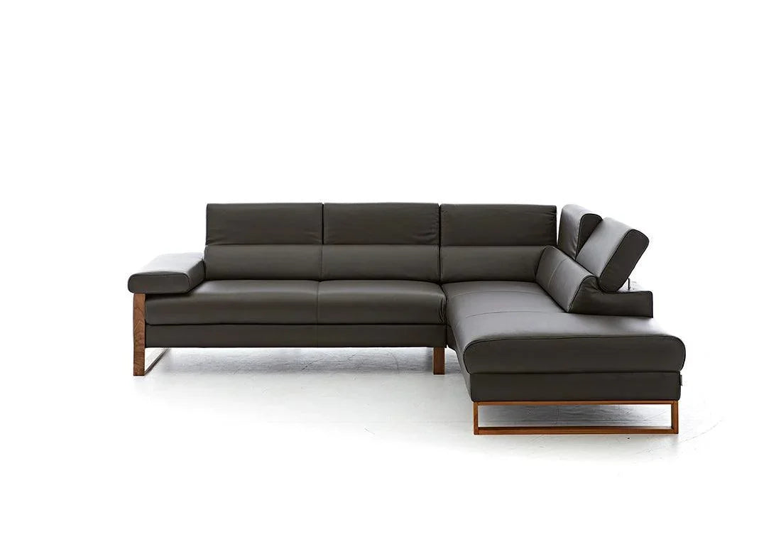 W.SCHILLIG Ecksofa finn 20974 Leder Z59/54 braun - Komfortmöbel24