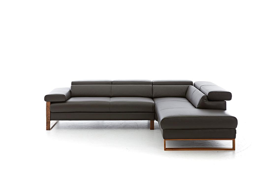 W.SCHILLIG Ecksofa finn 20974 Leder Z59/54 braun - Komfortmöbel24