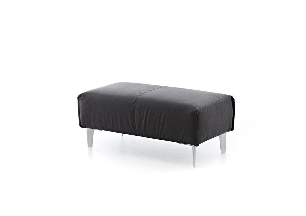 W.SCHILLIG Hocker bonnie 16660 G100 Leder Z59/99 schwarz - Komfortmöbel24