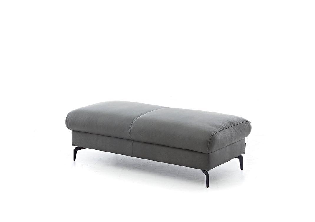 W.SCHILLIG Hocker piedroo 21156 G140 Leder Z69/95 anthracite - Komfortmöbel24