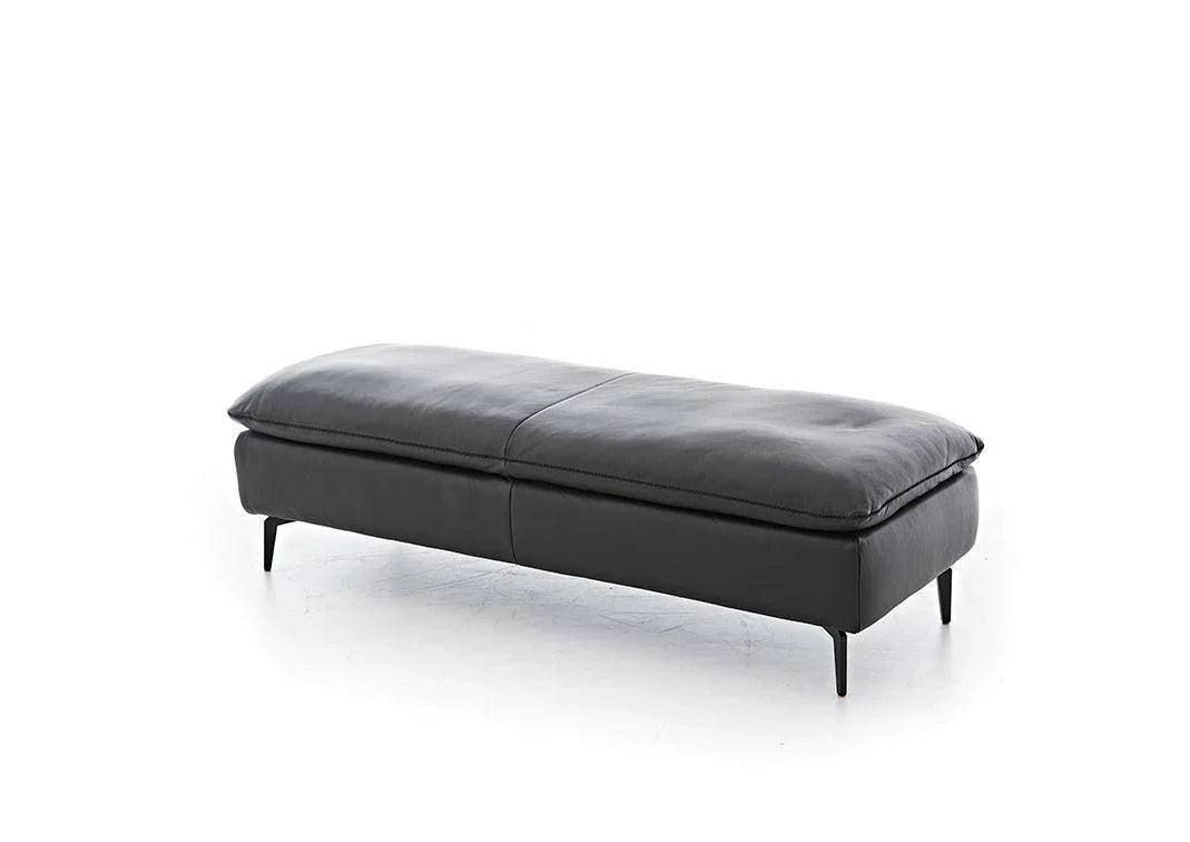 W.SCHILLIG Hocker valentinoo 16540 G150 Leder Z73/99 nachtschwarz - Komfortmöbel24