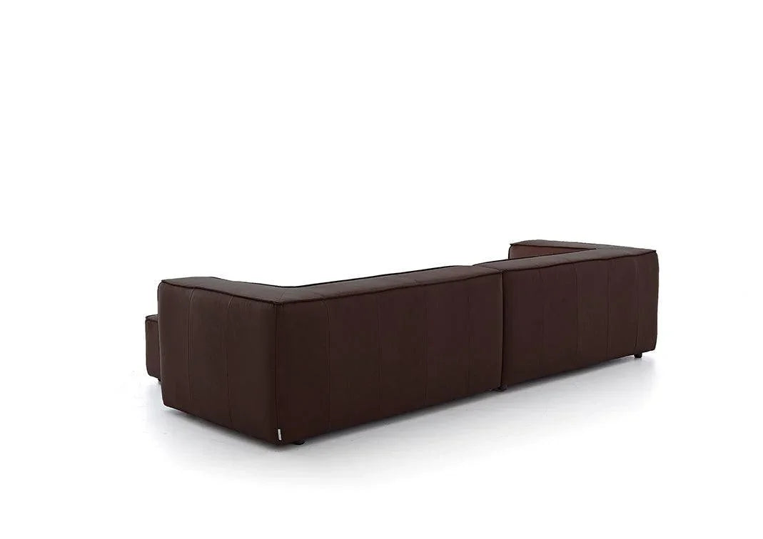 W.SCHILLIG Longchair around-the-block 18050 Leder Z69/54 mocca - Komfortmöbel24