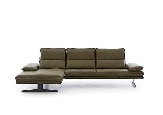 W.SCHILLIG Longchair broadway 16777 (B 311 cm) Leder Z78/36 olive - Komfortmöbel24