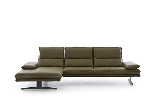 W.SCHILLIG Longchair broadway 16777 (B 311 cm) Leder Z78/36 olive - Komfortmöbel24