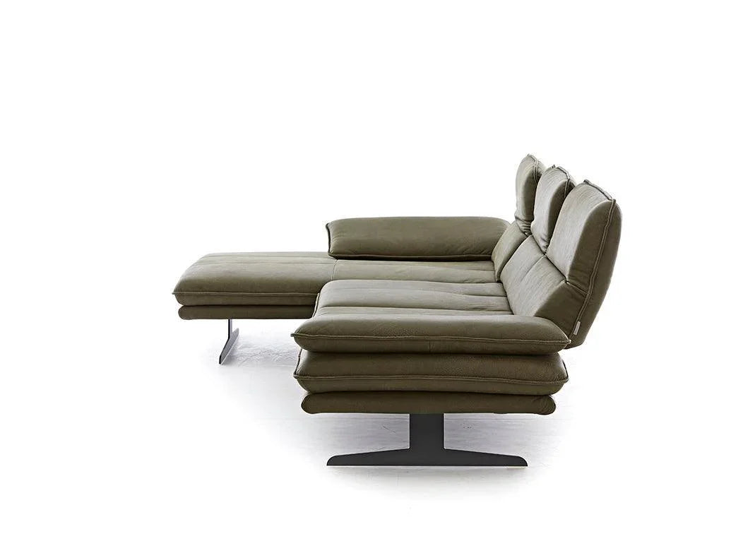 W.SCHILLIG Longchair broadway 16777 (B 311 cm) Leder Z78/36 olive - Komfortmöbel24