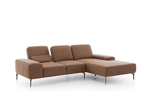 W.SCHILLIG Longchair run 16555 Stoff S37/54 chocolate - Komfortmöbel24