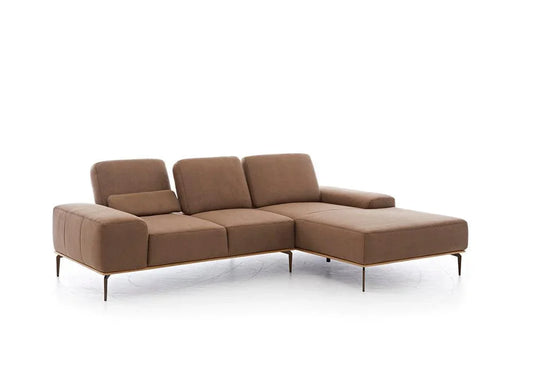 W.SCHILLIG Longchair run 16555 Stoff S37/54 chocolate - Komfortmöbel24