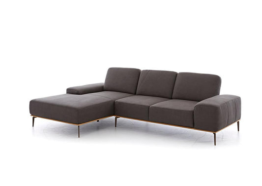 W.SCHILLIG Longchair run 16555 Stoff S37/56 mocca - Komfortmöbel24