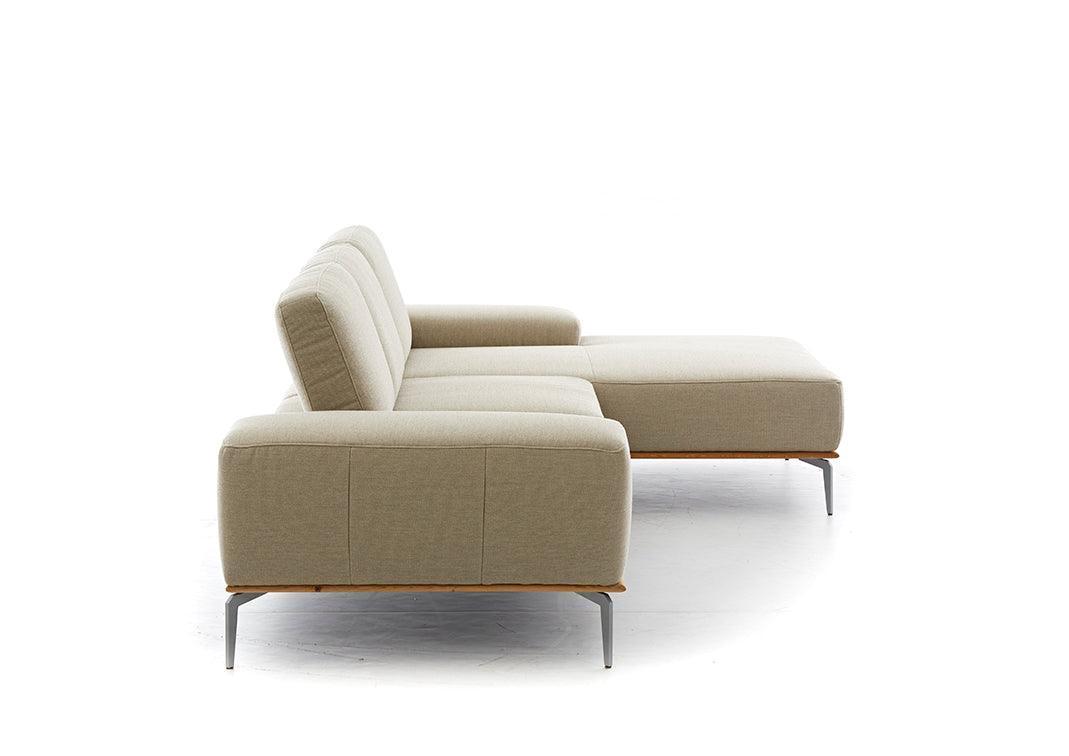 W.SCHILLIG Longchair run 16555 Stoff W82/45 ecru - Komfortmöbel24