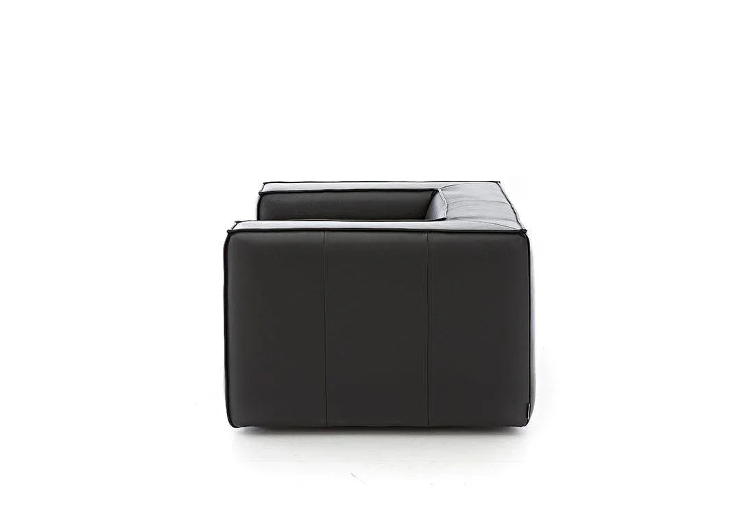 W.SCHILLIG Loveseat around-the-block 18050 M80 Leder Z77/99 black pearl - Komfortmöbel24