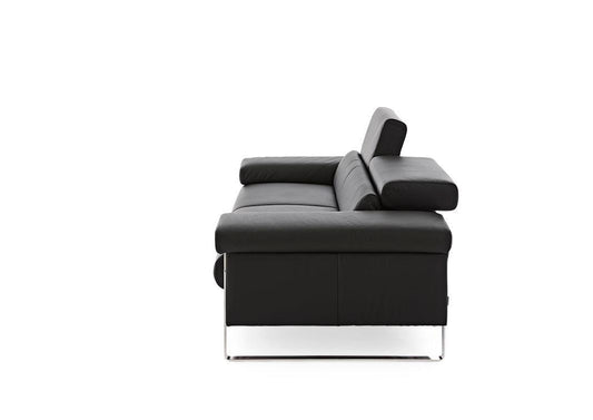 W.SCHILLIG Sofa finn 20974 N80 Leder Z59/99 schwarz - Komfortmöbel24