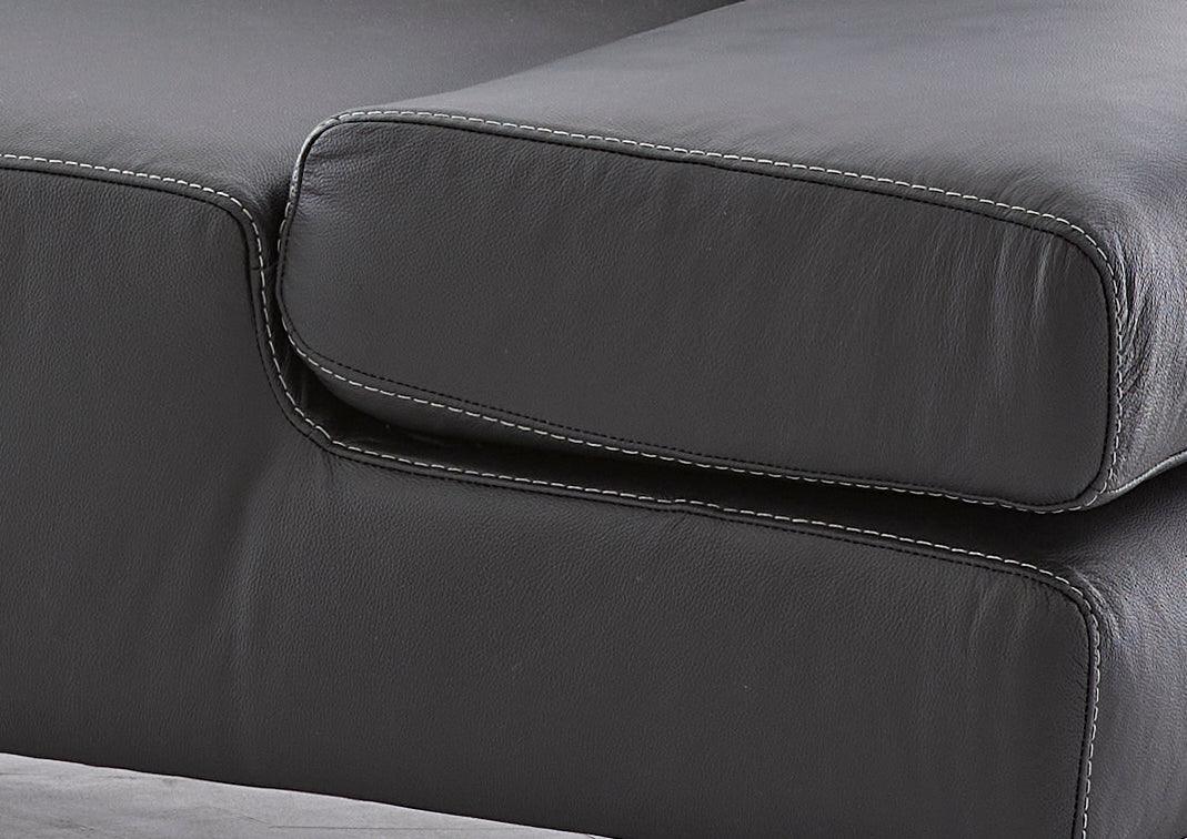 W.SCHILLIG Sofa taboo 22070 NF Leder Z59/99 schwarz mit Kontrastfaden - Komfortmöbel24