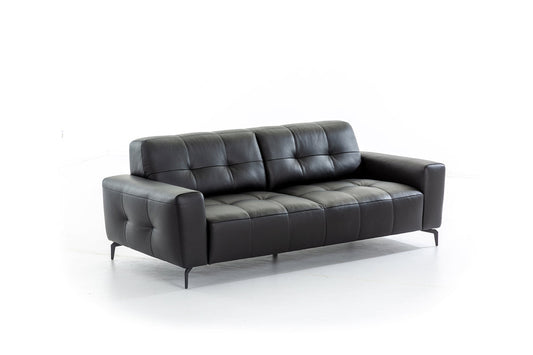 W.SCHILLIG Sofa «wilson» 20580 N85 in Leder Z73/99 nachtschwarz - Komfortmöbel24